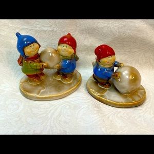 Glass figurines set of two